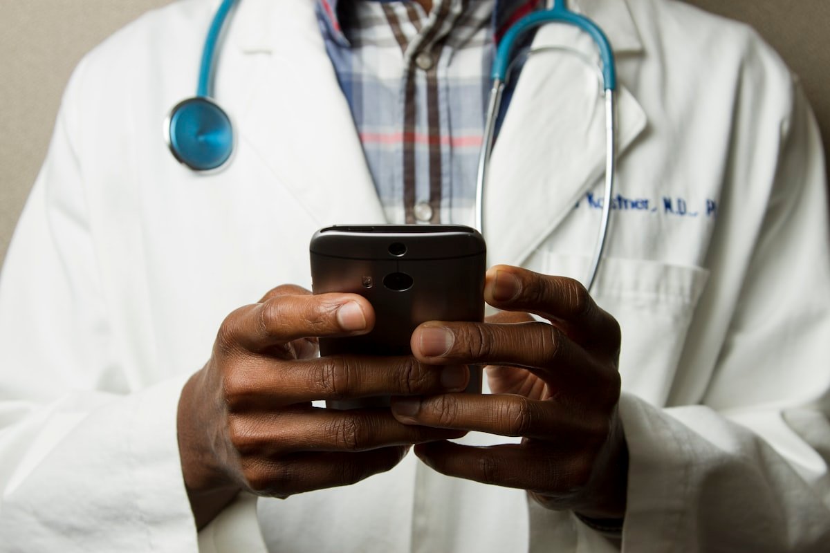 ENT Doctor patient consultation for specialist care referral
